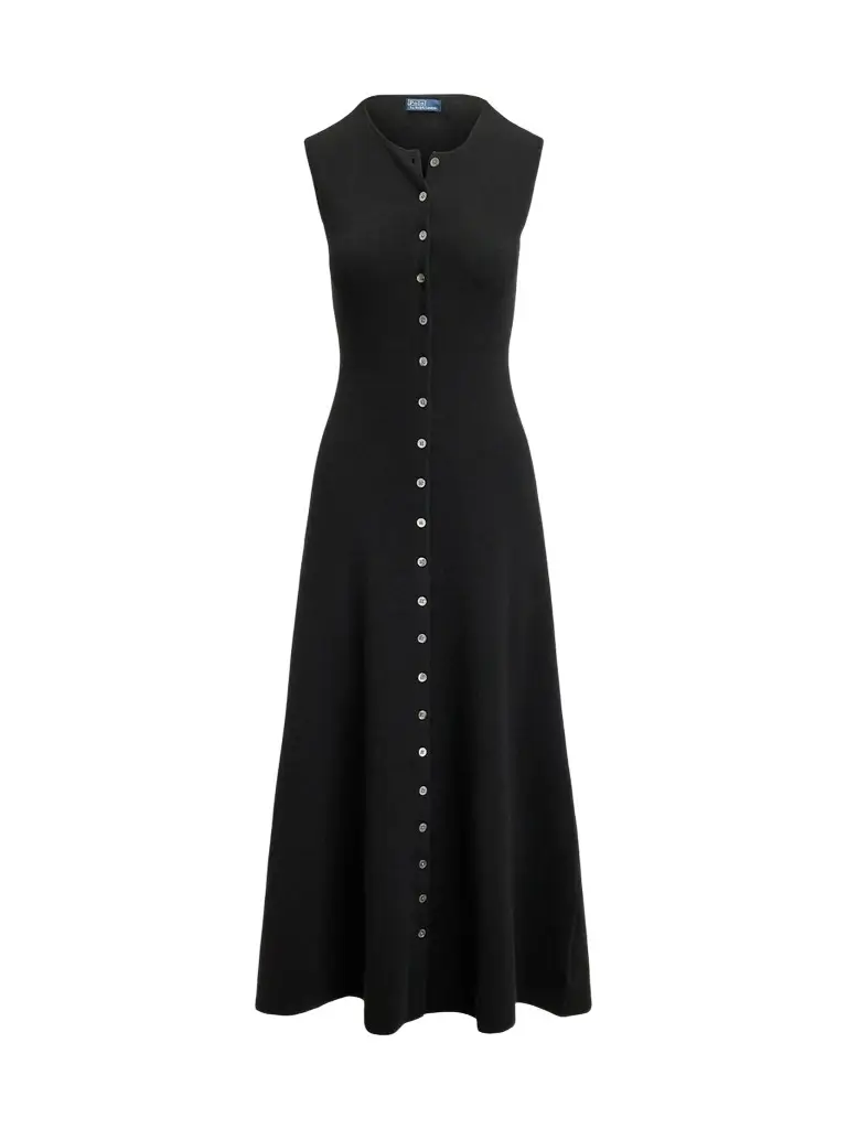 Polo Ralph Lauren Women's Wool-Blend Buttoned Midi Dress