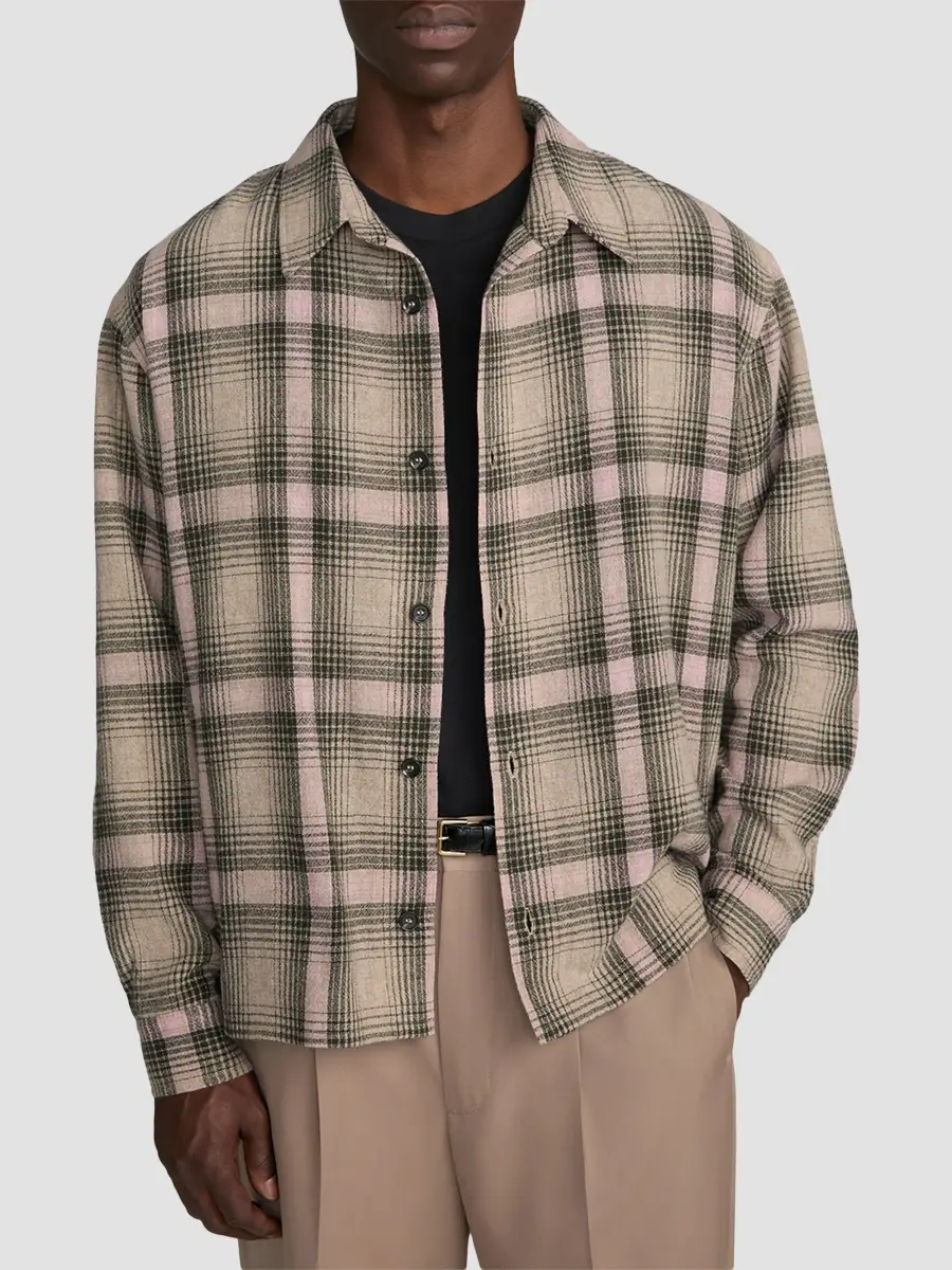 Frame Men's Plaid Wool-Blend Overshirt | Thumbnail 4 Frame Men's Plaid Wool-Blend Overshirt | Thumbnail 4