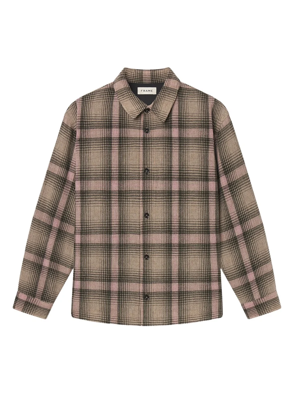 Men's Plaid Wool-Blend Overshirt