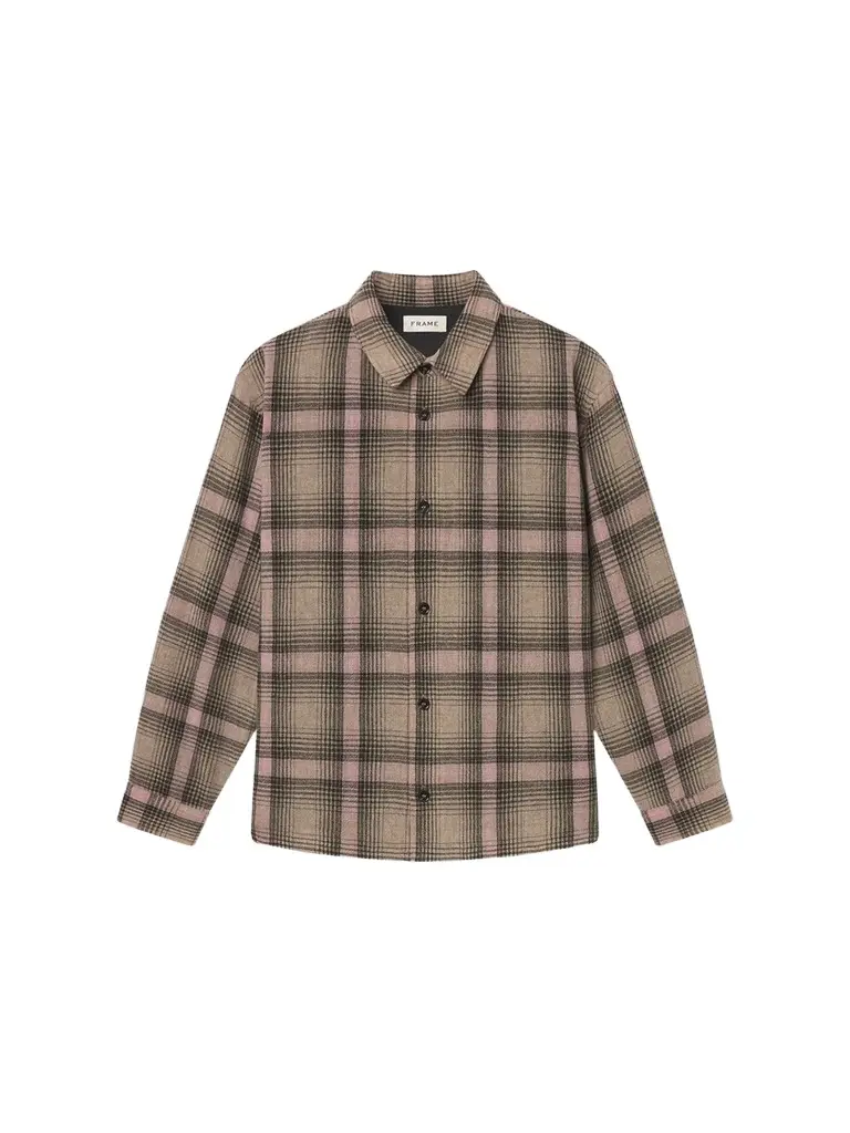 Frame Men's Plaid Wool-Blend Overshirt