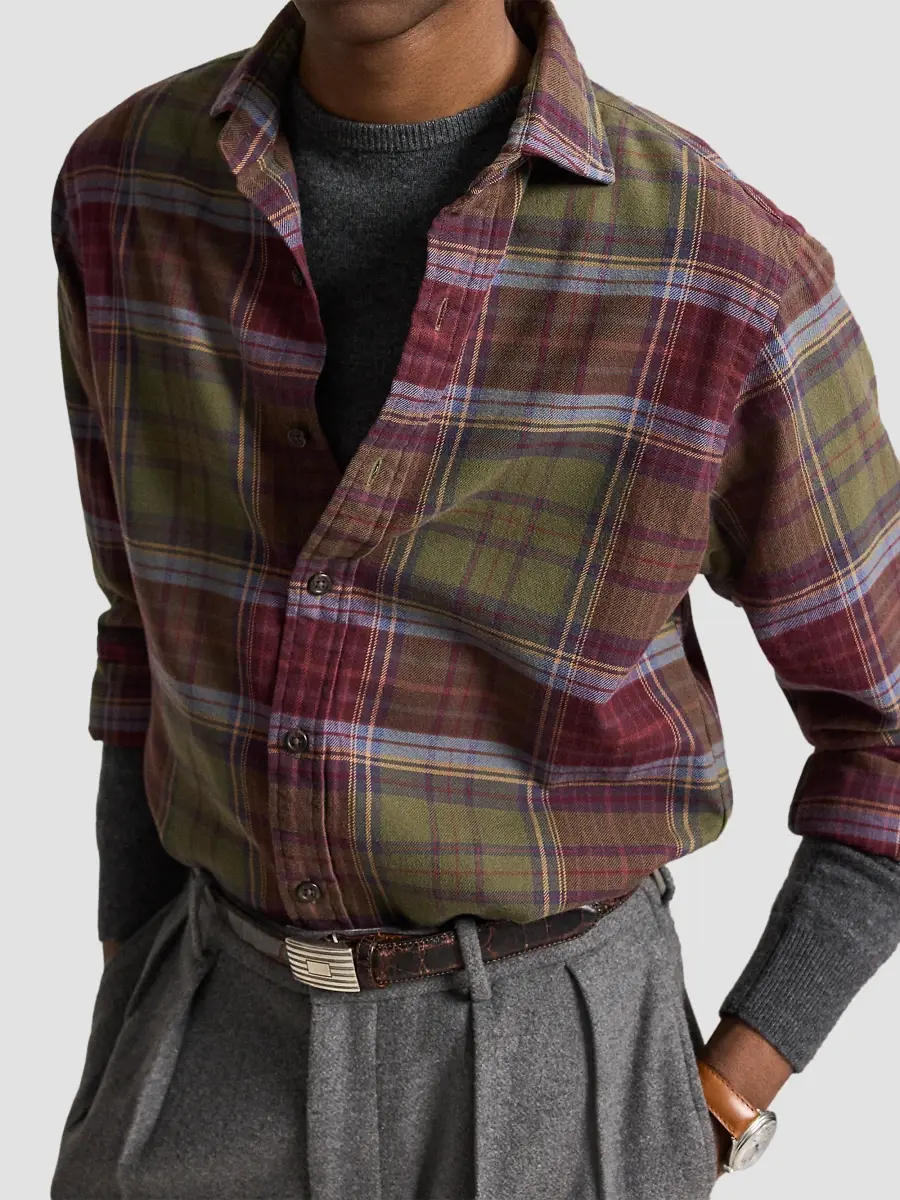 Polo Ralph Lauren Men's Classic-Fit Plaid Flannel Shirt | Thumbnail 5 Polo Ralph Lauren Men's Classic-Fit Plaid Flannel Shirt | Thumbnail 5