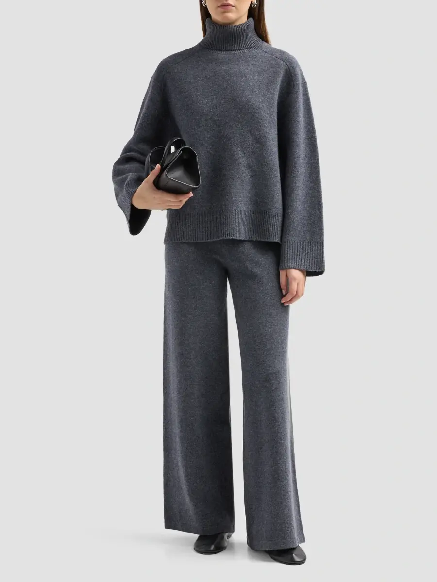 Yves Salomon Women's Merino Wool Turtleneck Sweater | Thumbnail 2 Yves Salomon Women's Merino Wool Turtleneck Sweater | Thumbnail 2