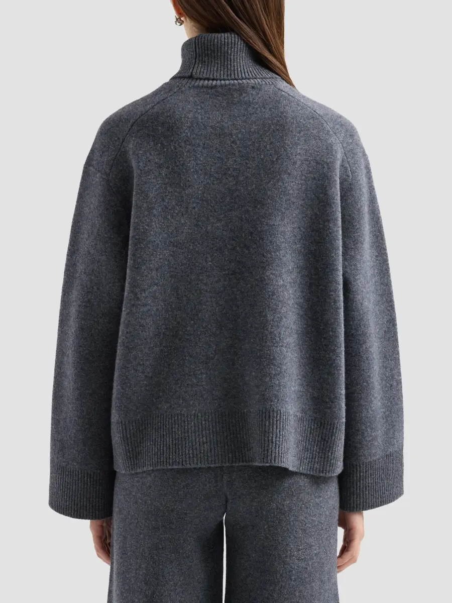 Yves Salomon Women's Merino Wool Turtleneck Sweater | Thumbnail 3 Yves Salomon Women's Merino Wool Turtleneck Sweater | Thumbnail 3