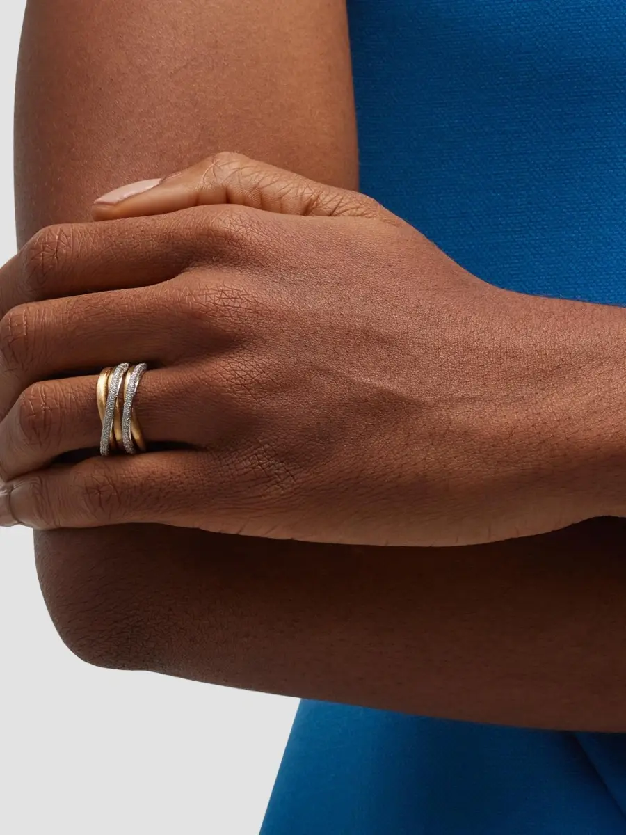 MARCO BICEGO Women's Jaipur Link Two-Tone 18K Gold Five-Band Ring | Thumbnail 2