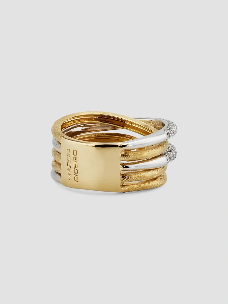 MARCO BICEGO Women's Jaipur Link Two-Tone 18K Gold Five-Band Ring | Thumbnail 4