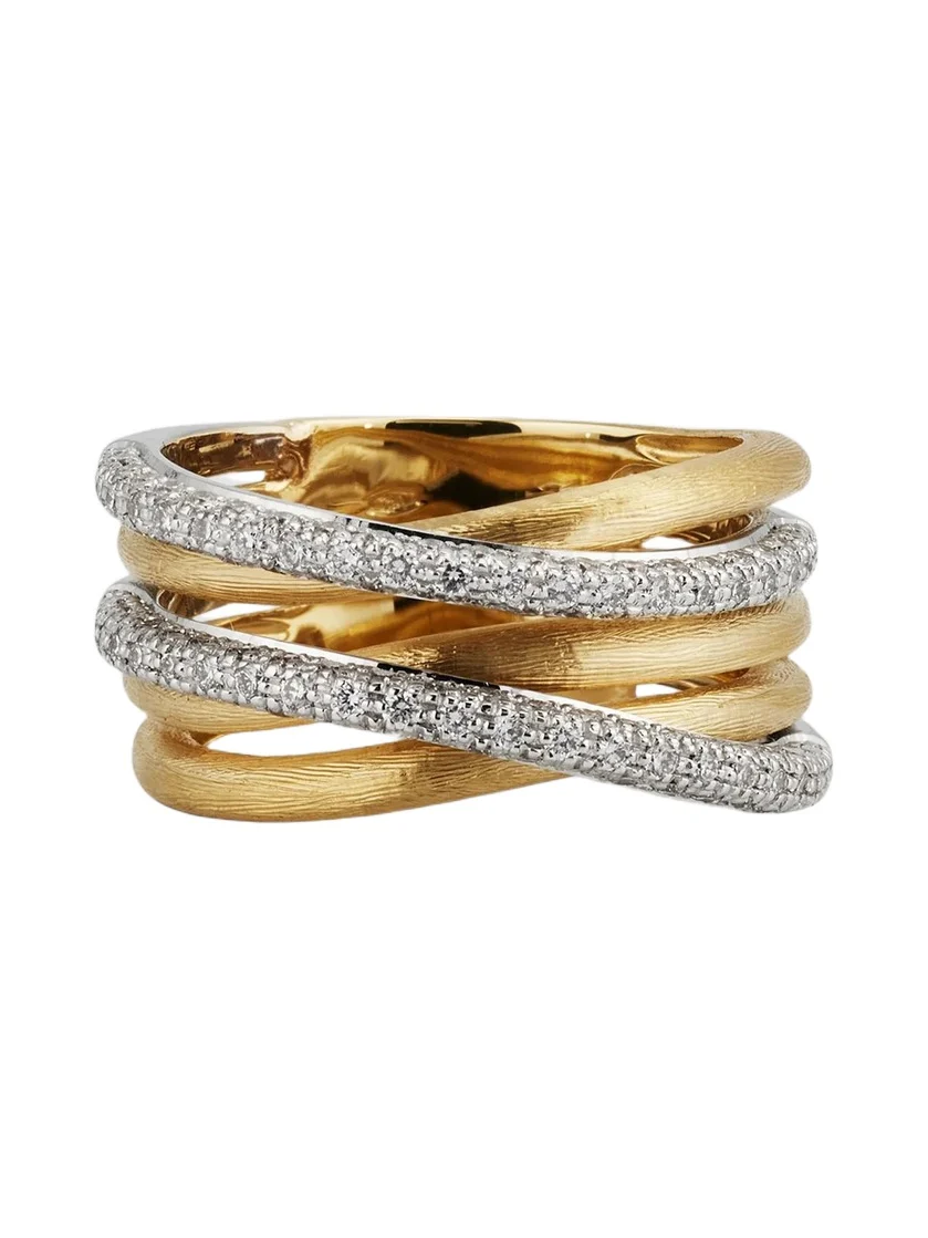 Women's Jaipur Link Two-Tone 18K Gold Five-Band Ring