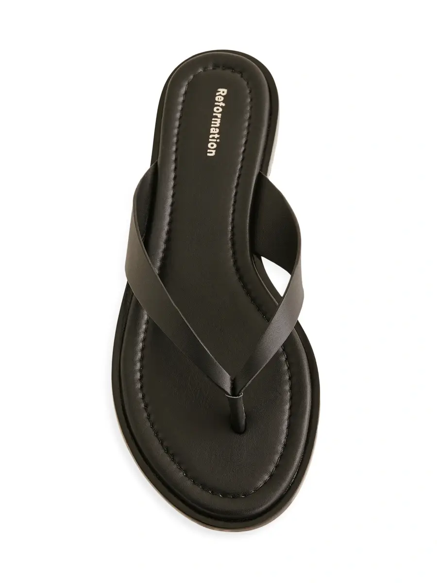 Reformation Women's Jessie Leather Thong Sandals | Thumbnail 4