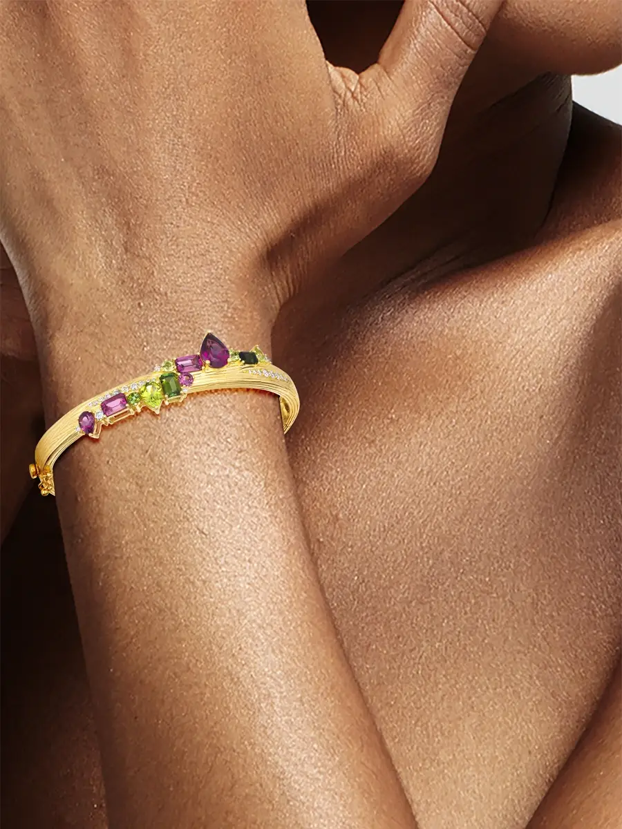 Hueb Women's Amazonia 18K Yellow Gold & Multi-Gemstone Bangle - Yellow Gold | Thumbnail 2