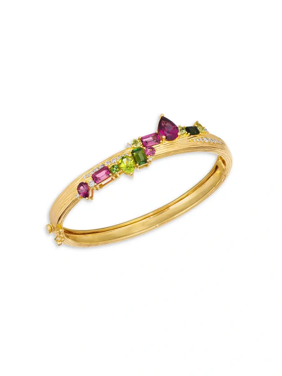 Hueb Women's Amazonia 18K Yellow Gold & Multi-Gemstone Bangle - Yellow Gold