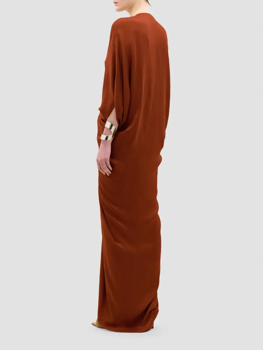 Silvia Tcherassi Women's Fiore Satin Tunic Maxi Dress | Thumbnail 3