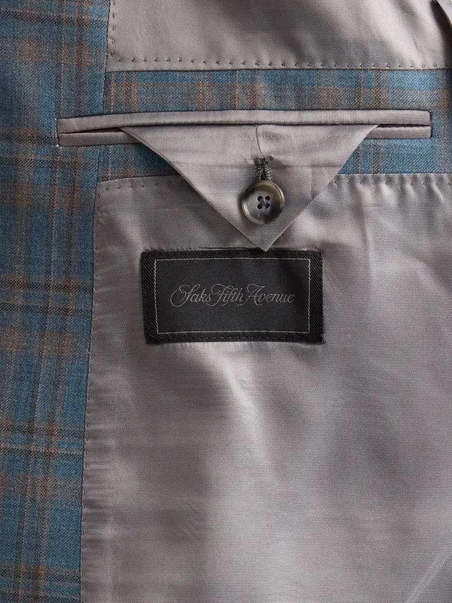 Saks Fifth Avenue Men's COLLECTION Plaid Wool Sport Coat | Thumbnail 6