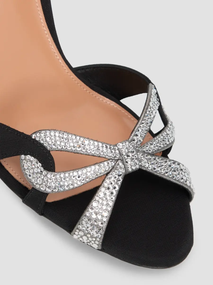 Aquazzura Women's Ribbon Kiss 85MM Crystal-Embellished Slingback Sandals | Thumbnail 5