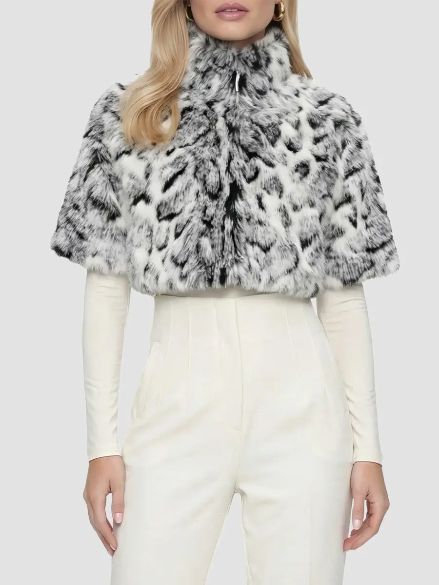 Lyla Grant Women's Faux Fur Fox Bolero Coat | Thumbnail 3 Lyla Grant Women's Faux Fur Fox Bolero Coat | Thumbnail 3