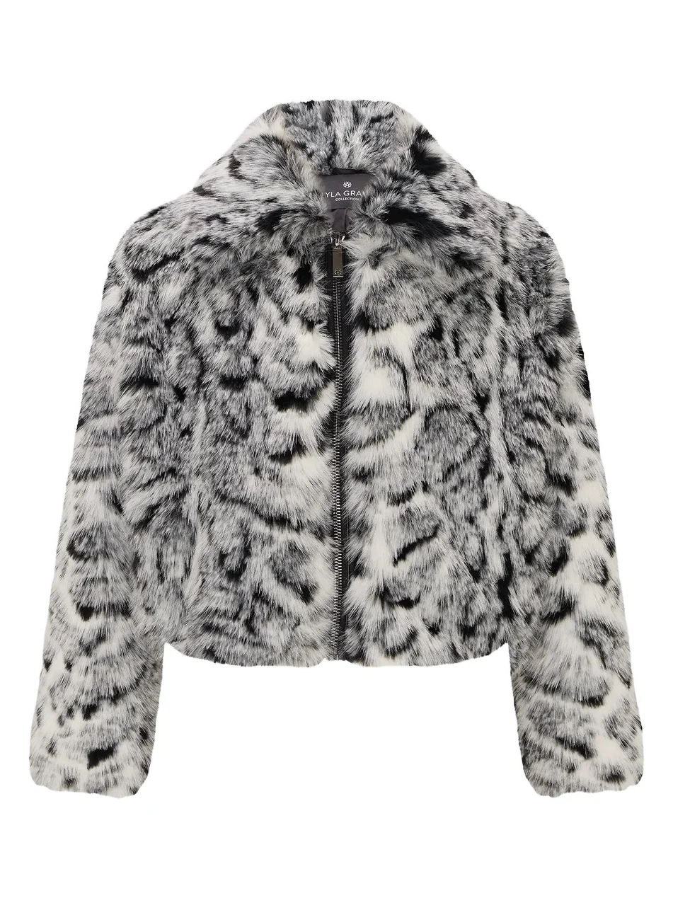 Lyla Grant Women's Faux Fur Fox Coat