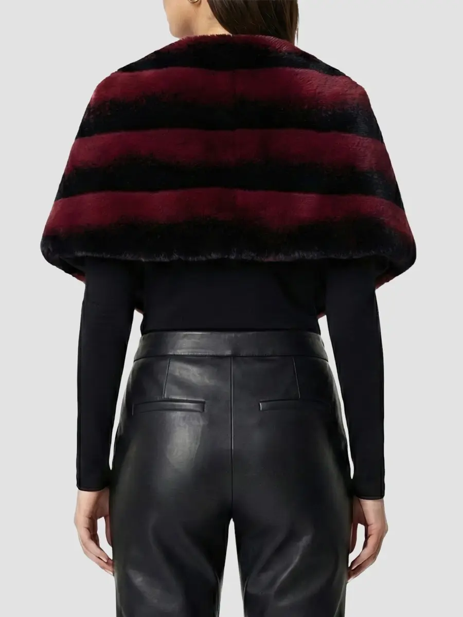Lyla Grant Women's Fluffy Chinchilla Stole | Thumbnail 5