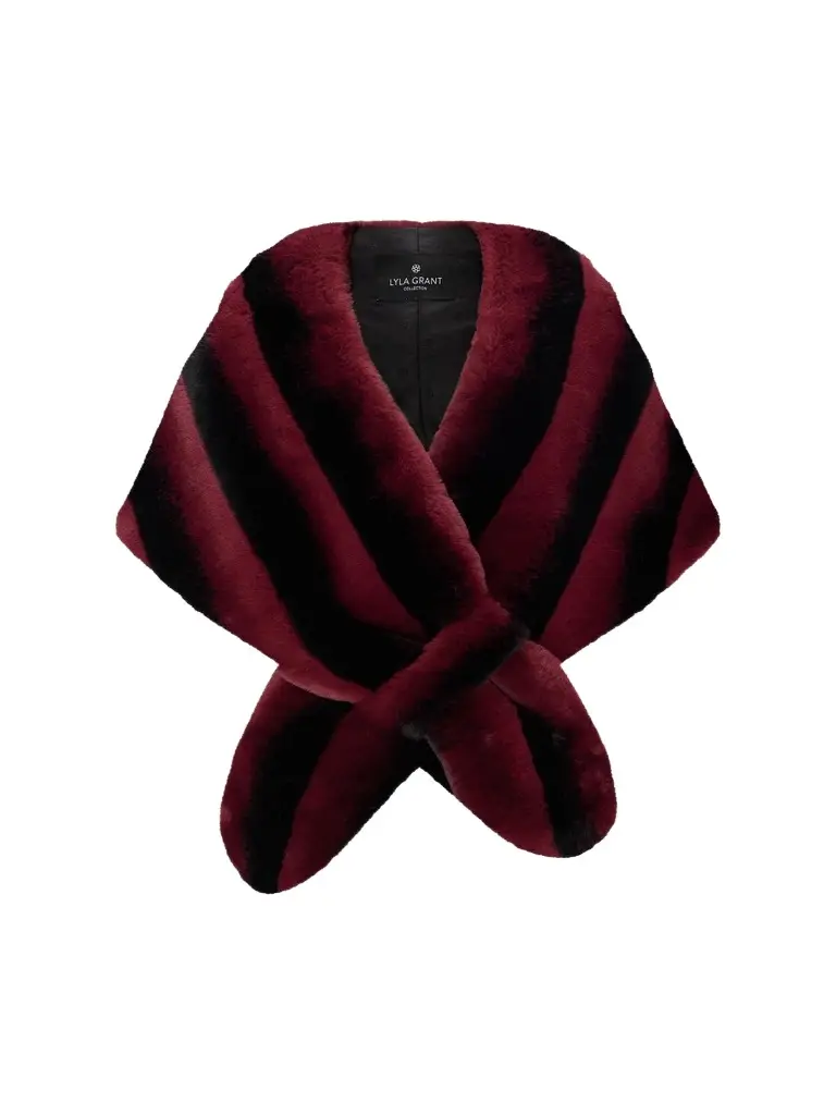 Lyla Grant Women's Fluffy Chinchilla Stole