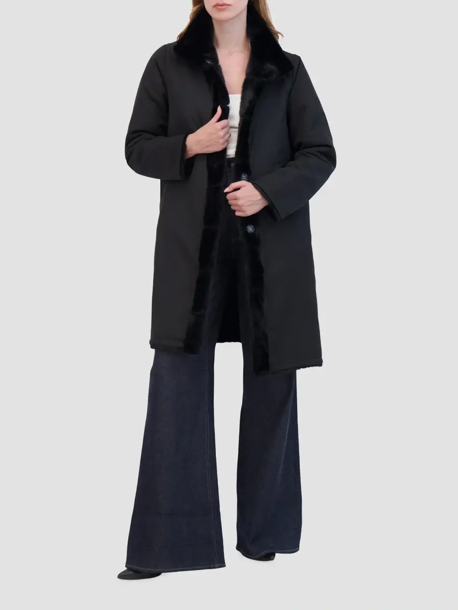 Lyla Grant Women's Faux Fur Mink Reversible Short Coat | Thumbnail 2 Lyla Grant Women's Faux Fur Mink Reversible Short Coat | Thumbnail 2