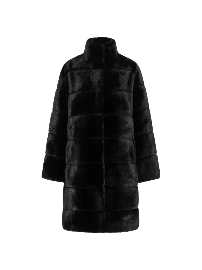 Lyla Grant Women's Faux Fur Mink Reversible Short Coat