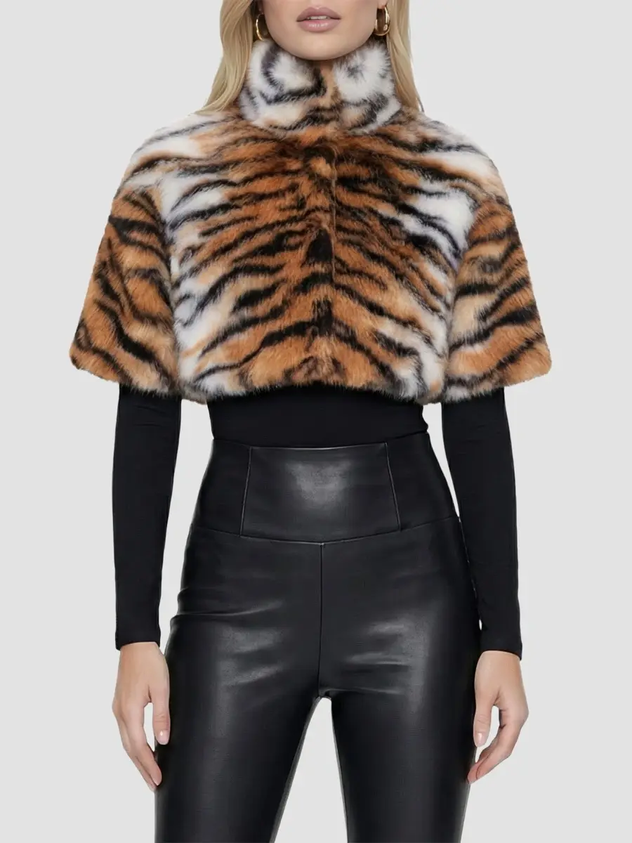 Lyla Grant Women's Faux Fur Fox Bolero Coat | Thumbnail 3 Lyla Grant Women's Faux Fur Fox Bolero Coat | Thumbnail 3