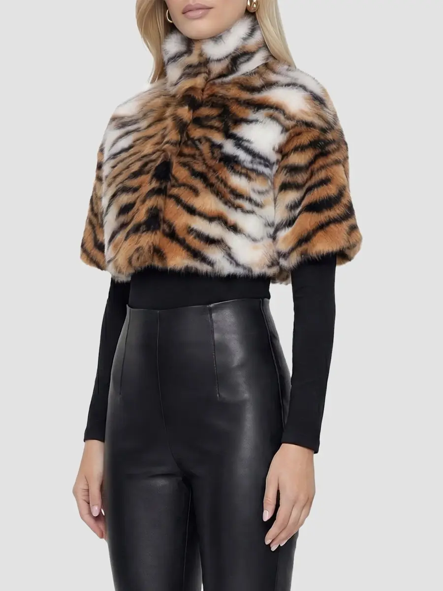 Lyla Grant Women's Faux Fur Fox Bolero Coat | Thumbnail 4 Lyla Grant Women's Faux Fur Fox Bolero Coat | Thumbnail 4
