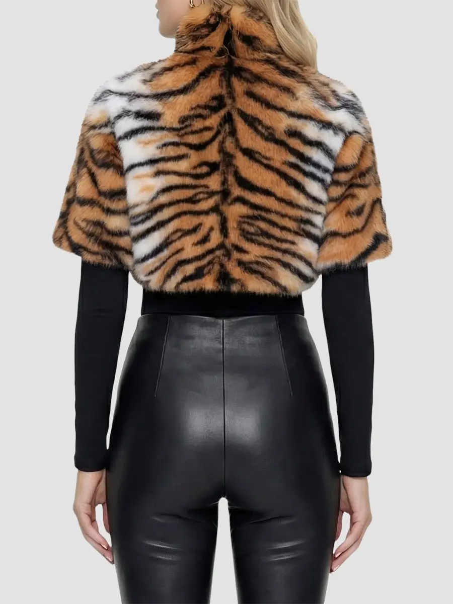 Lyla Grant Women's Faux Fur Fox Bolero Coat | Thumbnail 5 Lyla Grant Women's Faux Fur Fox Bolero Coat | Thumbnail 5