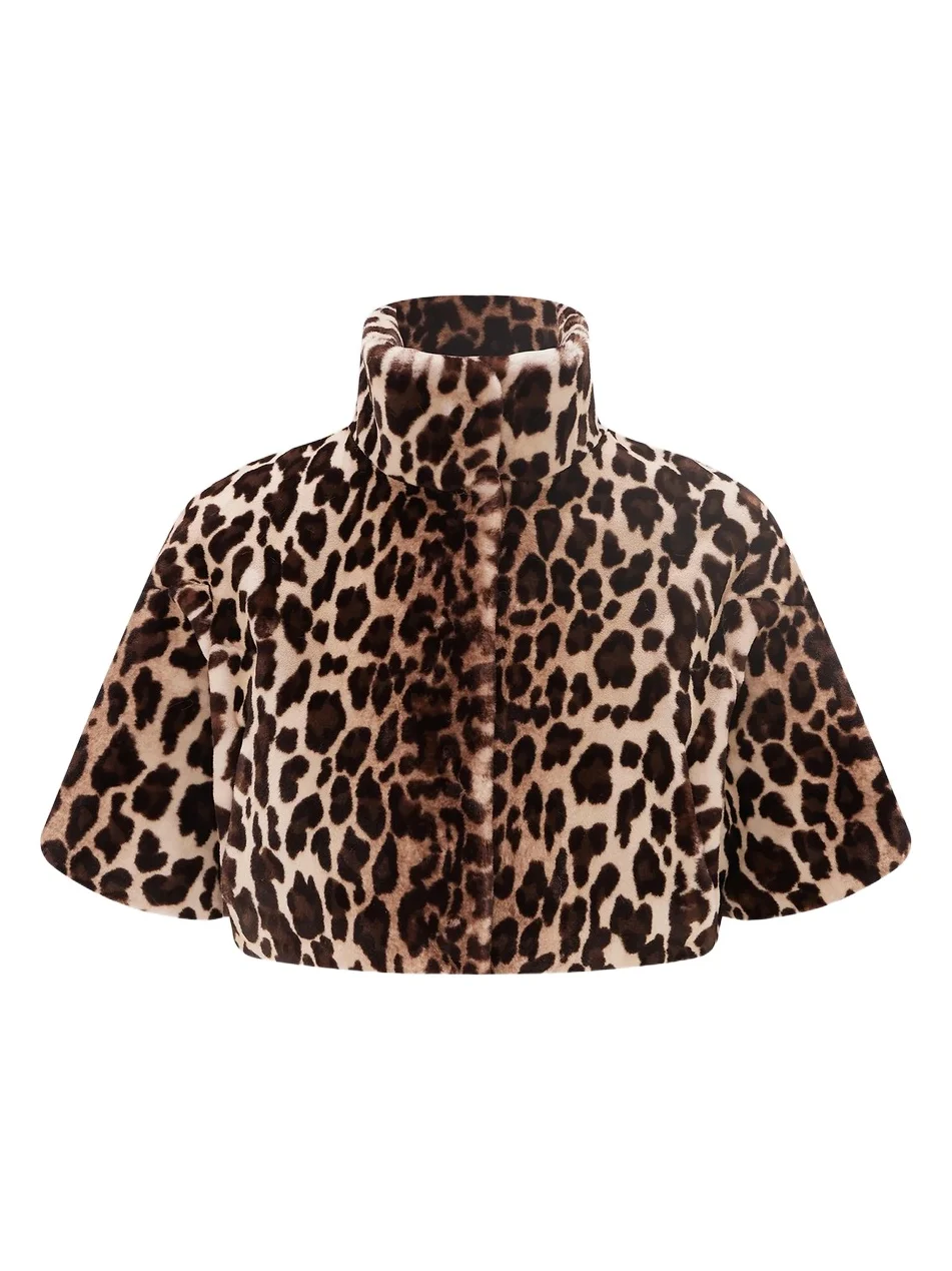 Women's Fur-Free Sheared Mink (Faux Fur) Bolero, Short Sleeves Women's Fur-Free Sheared Mink (Faux Fur) Bolero, Short Sleeves