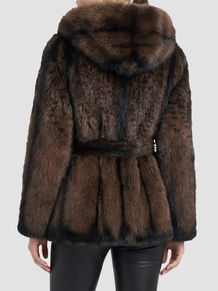 Lyla Grant Women's Faux Fur Fox Hooded Jacket | Thumbnail 5 Lyla Grant Women's Faux Fur Fox Hooded Jacket | Thumbnail 5
