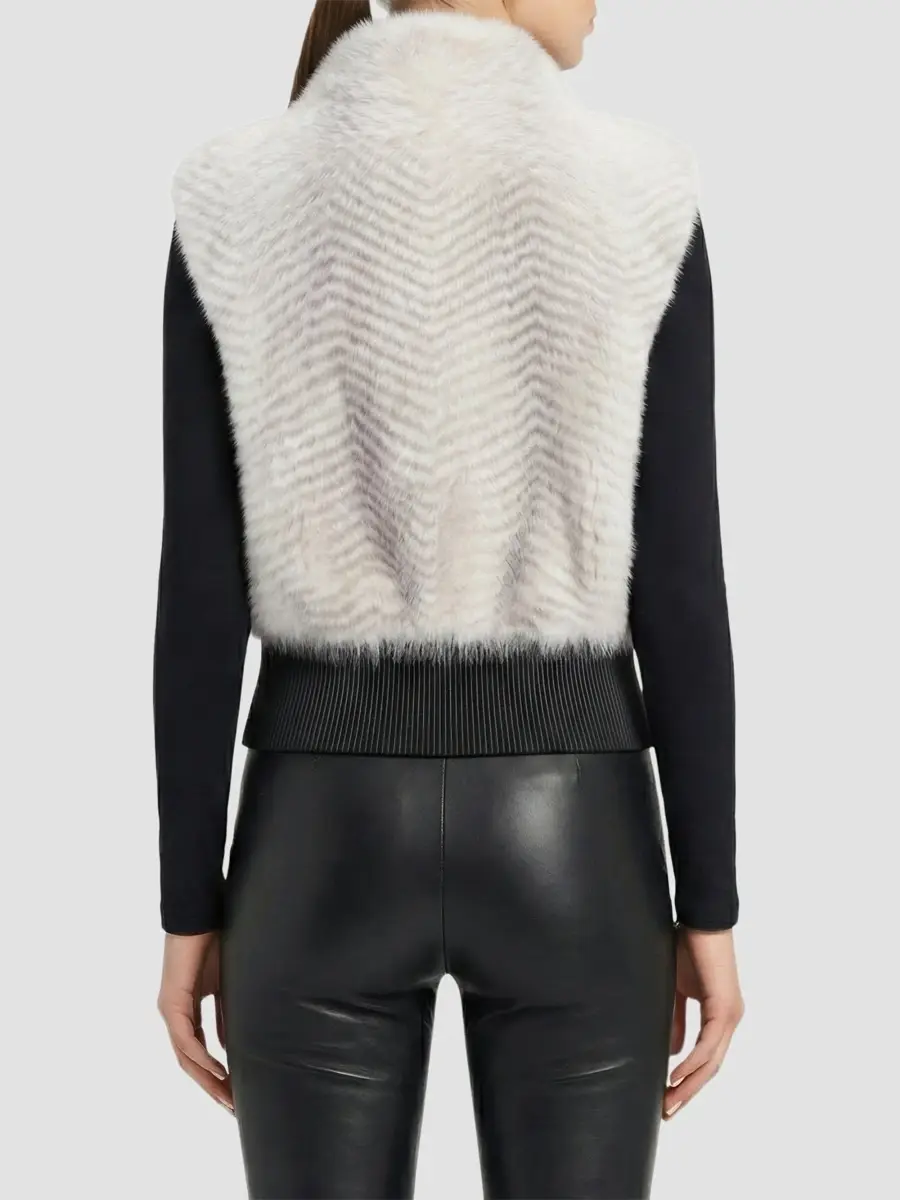 Lyla Grant Women's Faux Fur Cross Fox Vest | Thumbnail 5 Lyla Grant Women's Faux Fur Cross Fox Vest | Thumbnail 5