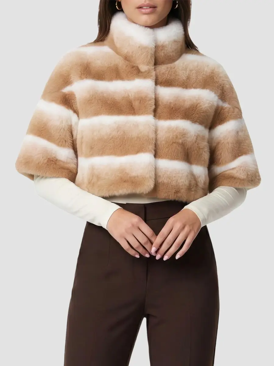 Lyla Grant Women's Chinchilla Bolero Coat | Thumbnail 3