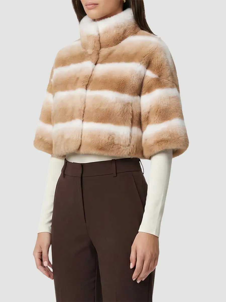 Lyla Grant Women's Chinchilla Bolero Coat | Thumbnail 4