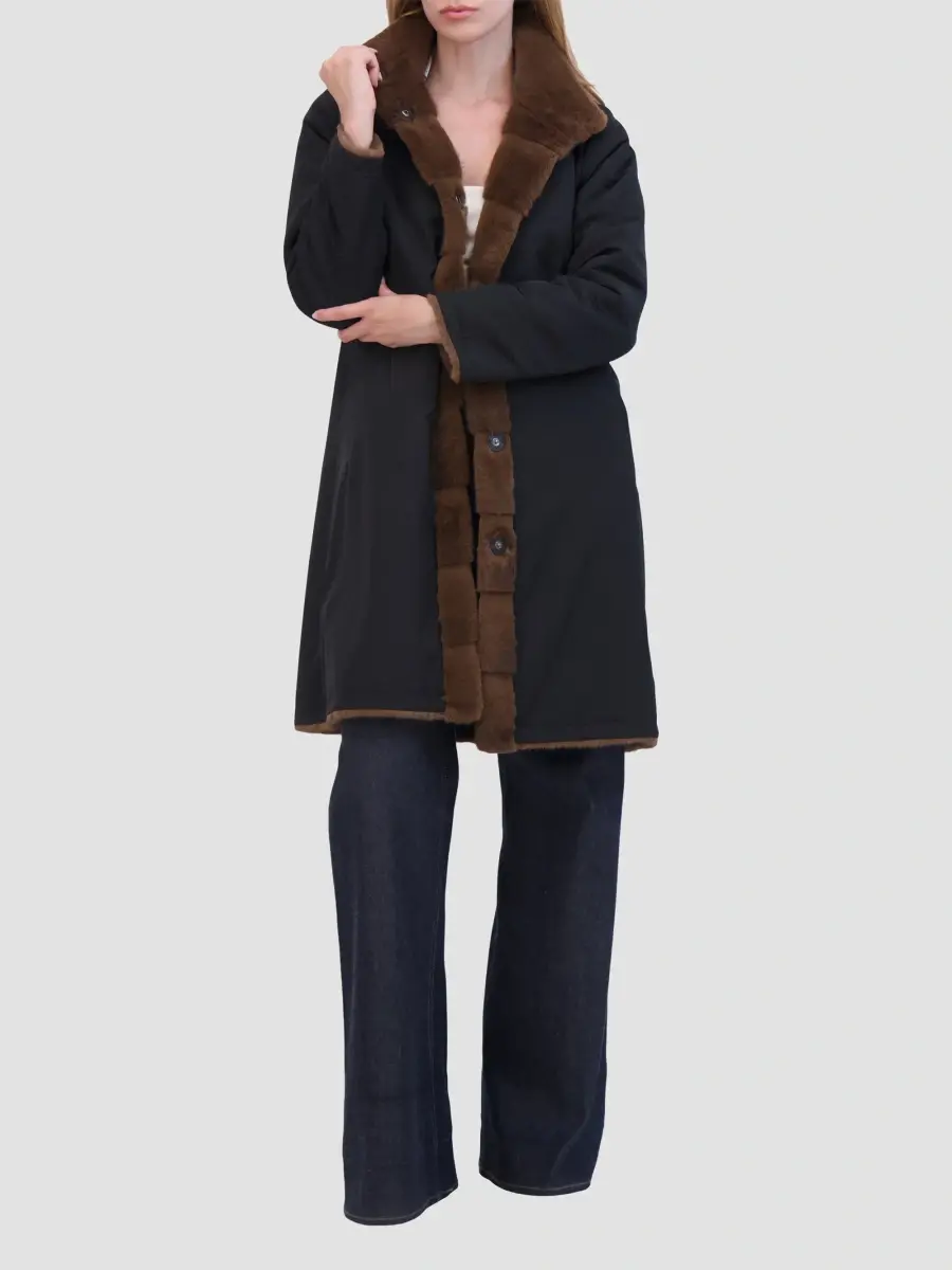 Lyla Grant Women's Faux Fur Mink Reversible Short Coat | Thumbnail 2 Lyla Grant Women's Faux Fur Mink Reversible Short Coat | Thumbnail 2