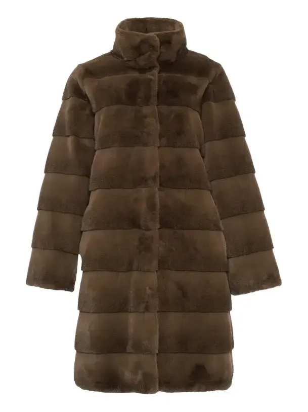 Lyla Grant Women's Faux Fur Mink Reversible Short Coat