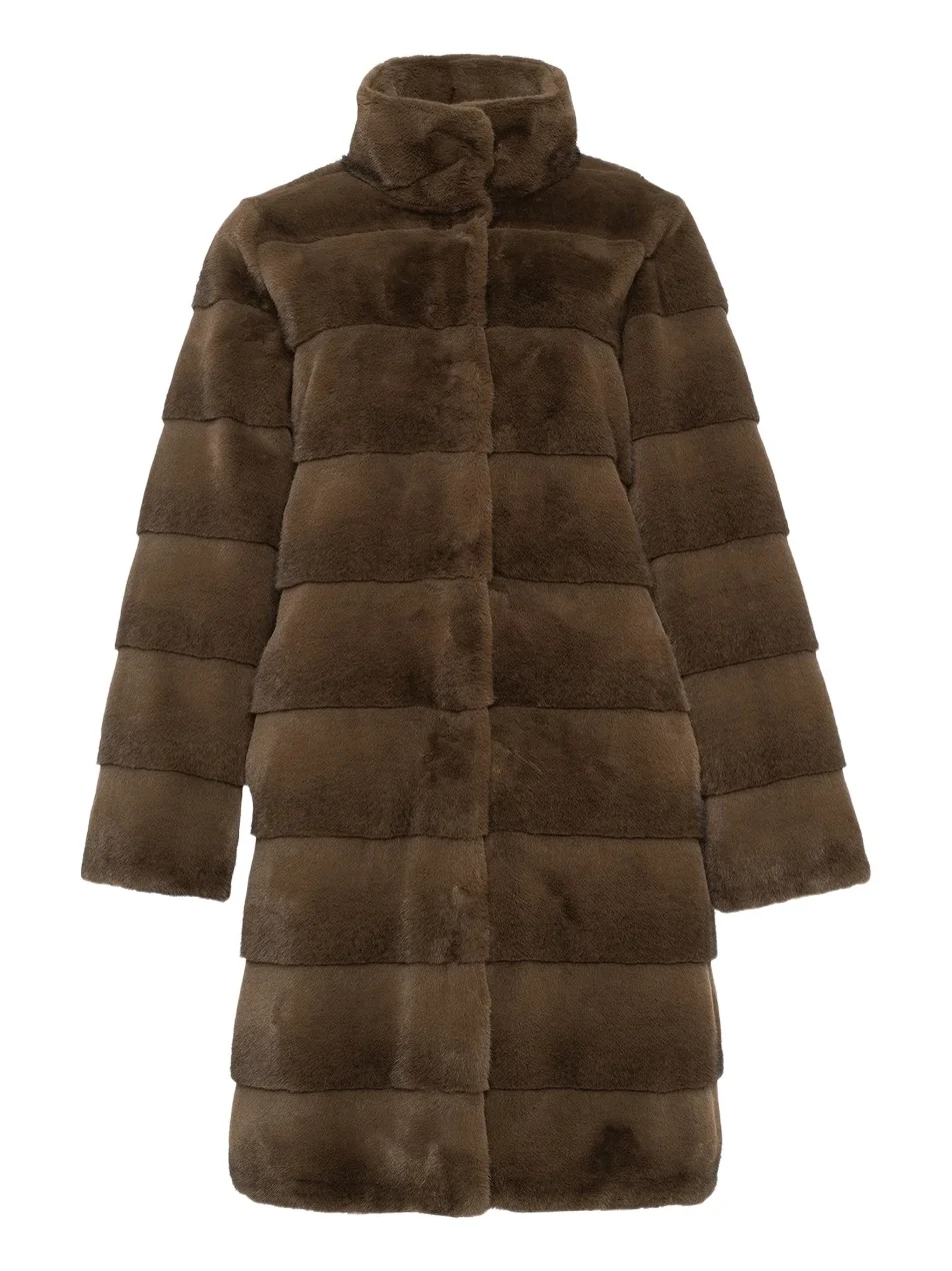 Women's Faux Fur Mink Reversible Short Coat