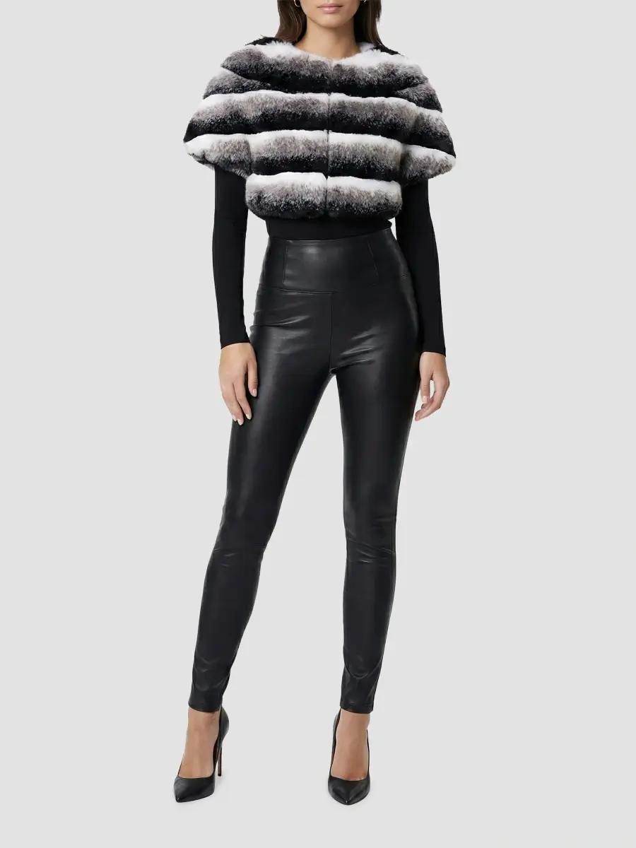 Lyla Grant Women's Faux Fur Chinchilla Stole Coat | Thumbnail 5 Lyla Grant Women's Faux Fur Chinchilla Stole Coat | Thumbnail 5