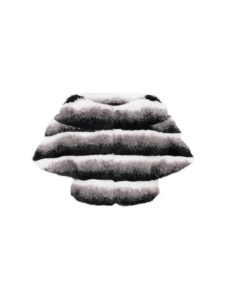 Lyla Grant Women's Faux Fur Chinchilla Stole Coat