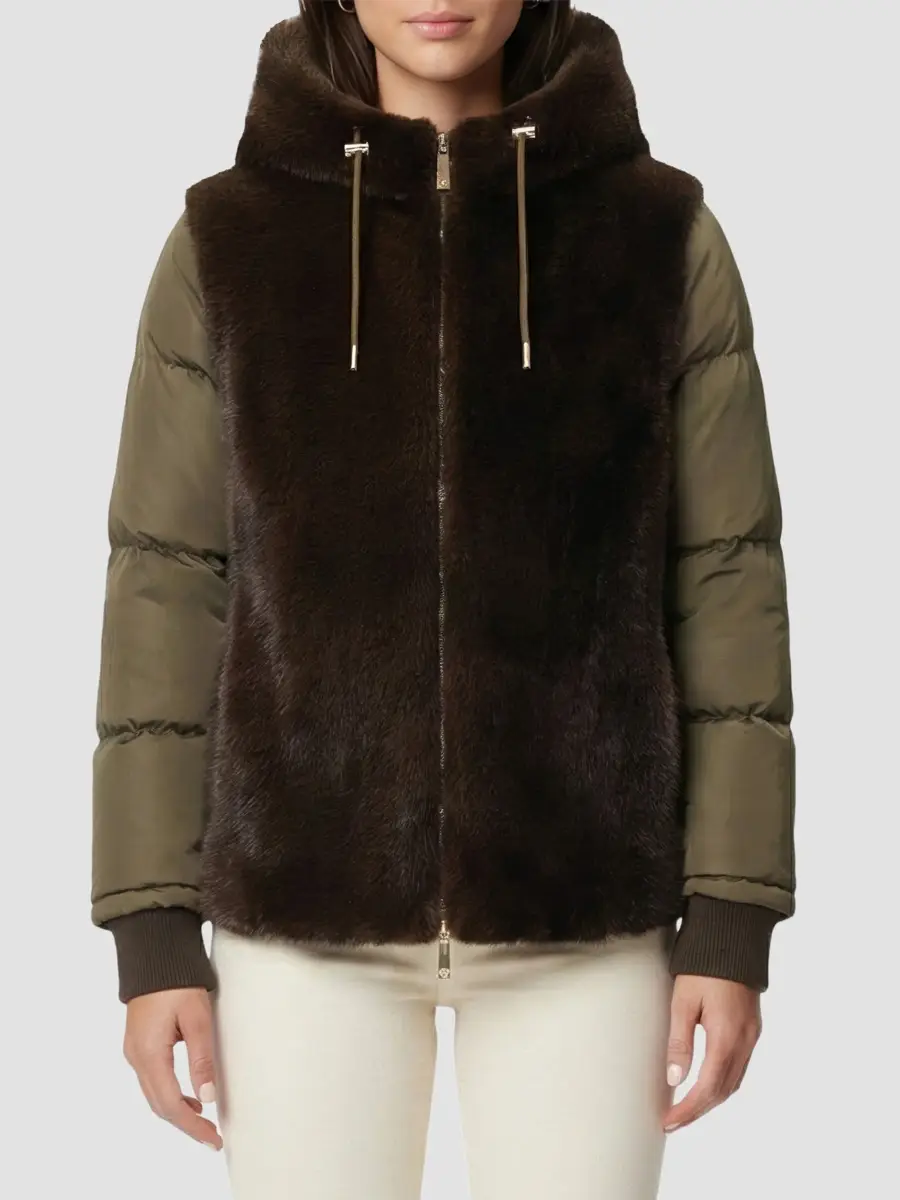 Lyla Grant Women's Faux Fur Mink Quilted Coat | Thumbnail 3 Lyla Grant Women's Faux Fur Mink Quilted Coat | Thumbnail 3