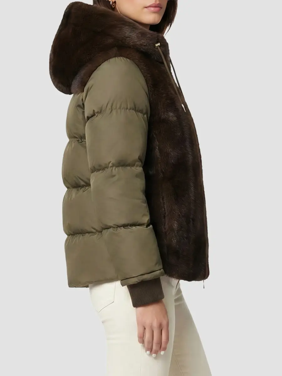 Lyla Grant Women's Faux Fur Mink Quilted Coat | Thumbnail 4 Lyla Grant Women's Faux Fur Mink Quilted Coat | Thumbnail 4
