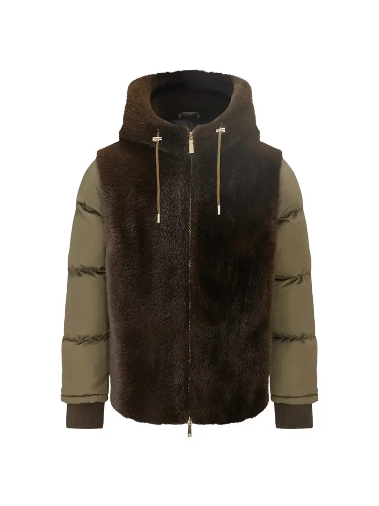 Lyla Grant Women's Faux Fur Mink Quilted Coat