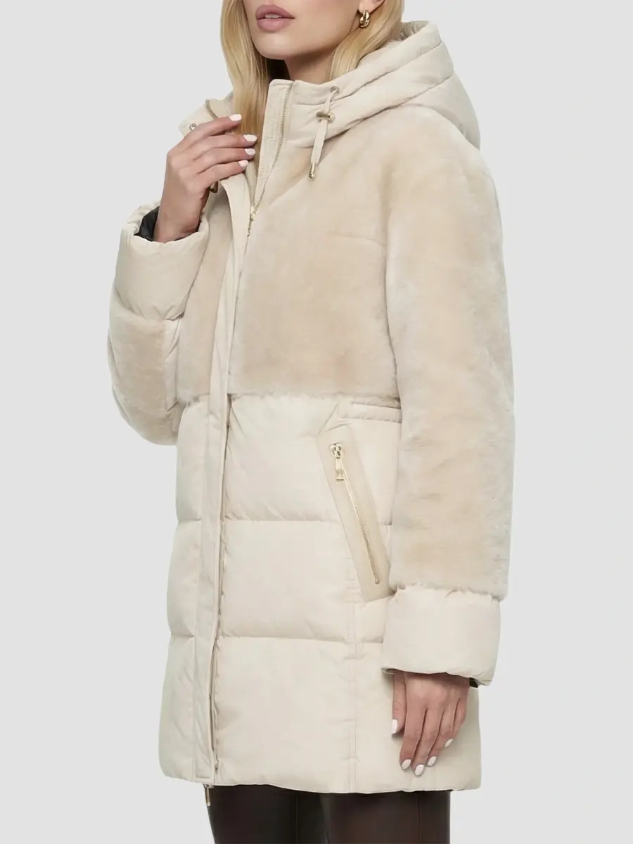 Gorski Women's Select Shearling Lamb Quilted Down Parka | Thumbnail 4 Gorski Women's Select Shearling Lamb Quilted Down Parka | Thumbnail 4