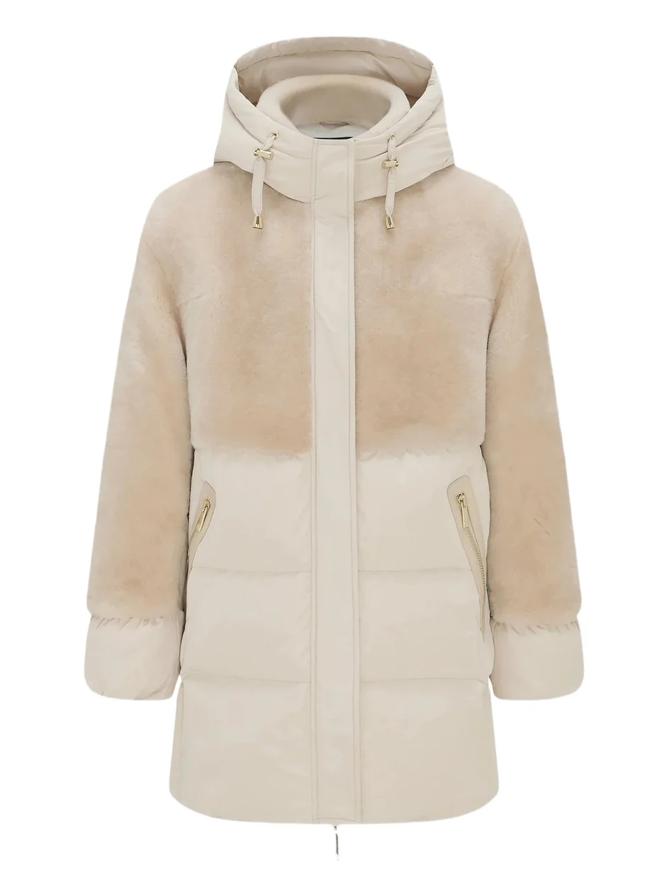 Women's Select Shearling Lamb Quilted Down Parka Women's Select Shearling Lamb Quilted Down Parka