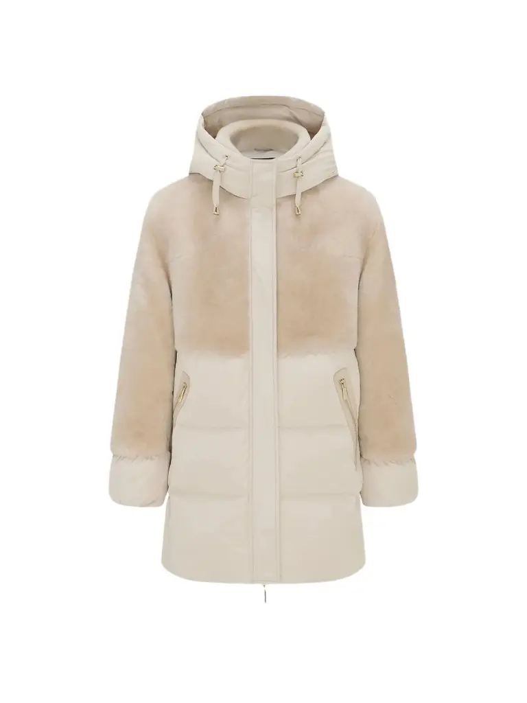 Women's Select Shearling Lamb Quilted Down Parka Women's Select Shearling Lamb Quilted Down Parka