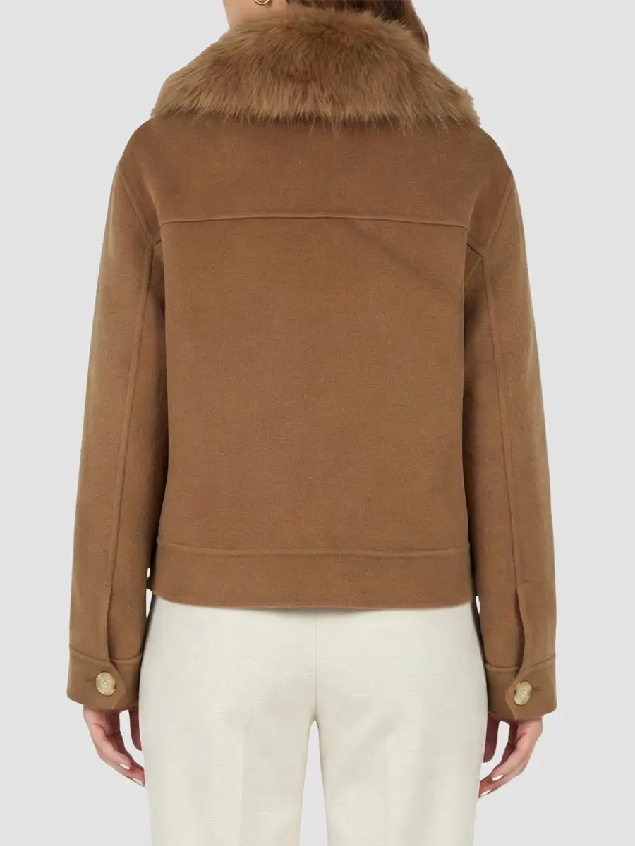 Gorski Women's Select Cashmere and Wool Blend Jacket with Detachable Goat Collar | Thumbnail 5 Gorski Women's Select Cashmere and Wool Blend Jacket with Detachable Goat Collar | Thumbnail 5