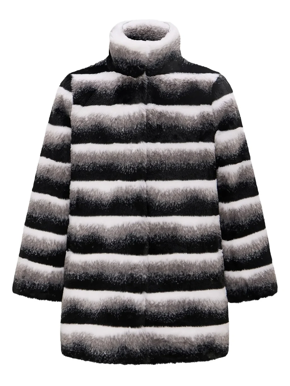 Lyla Grant Women's Faux Fur Chinchilla Reversible Jacket