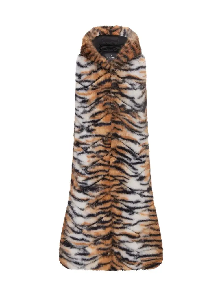 Lyla Grant Women's Faux Fur Fox Hooded Vest