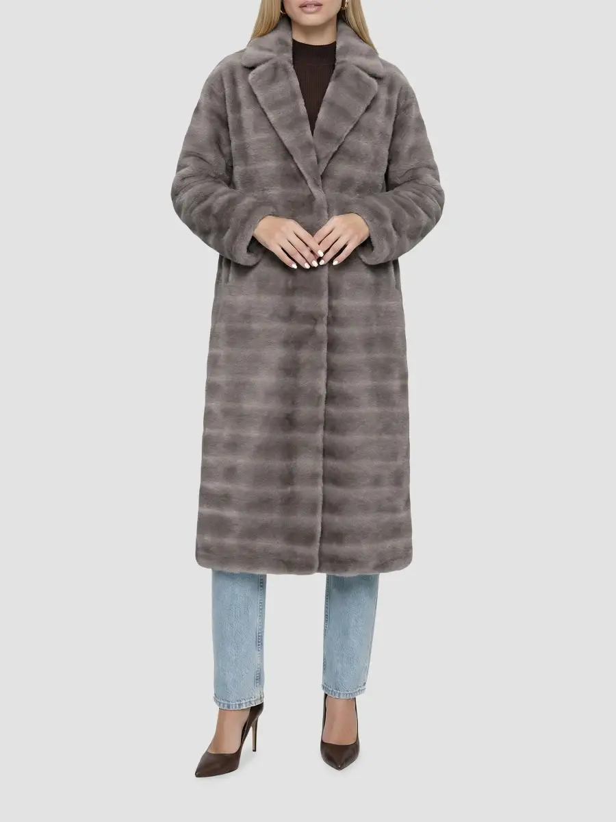 Lyla Grant Women's Faux Fur Mink Coat | Thumbnail 2 Lyla Grant Women's Faux Fur Mink Coat | Thumbnail 2