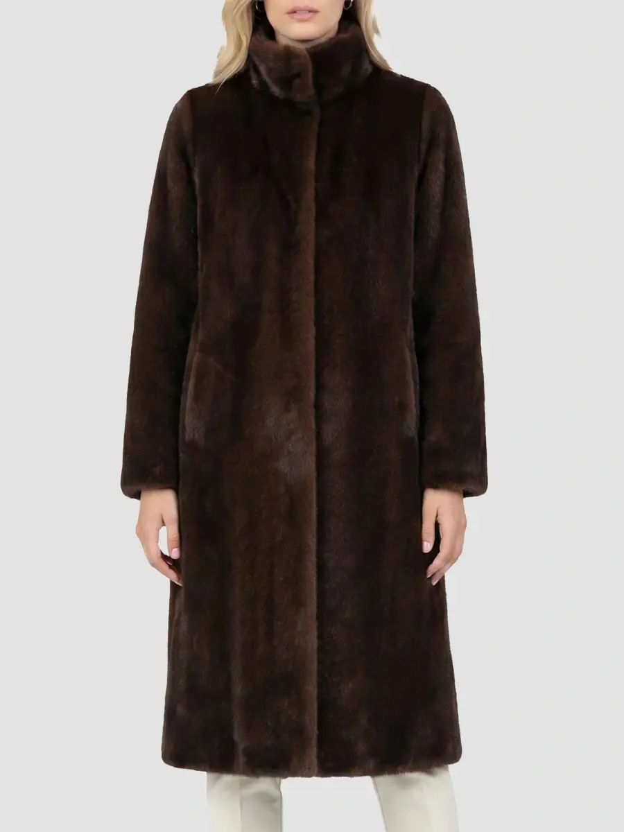 Lyla Grant Women's Faux Fur Mink Reversible Coat | Thumbnail 3 Lyla Grant Women's Faux Fur Mink Reversible Coat | Thumbnail 3