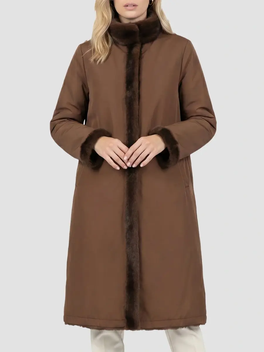 Lyla Grant Women's Faux Fur Mink Reversible Coat | Thumbnail 6 Lyla Grant Women's Faux Fur Mink Reversible Coat | Thumbnail 6
