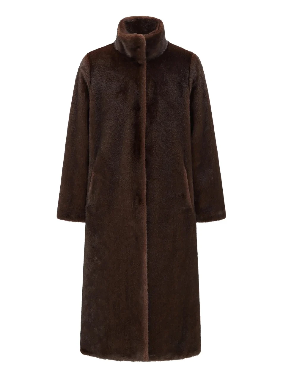 Women's Fur-Free Mink (Faux Fur) Reversible Coat