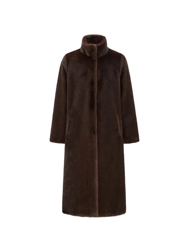 Lyla Grant Women's Faux Fur Mink Reversible Coat