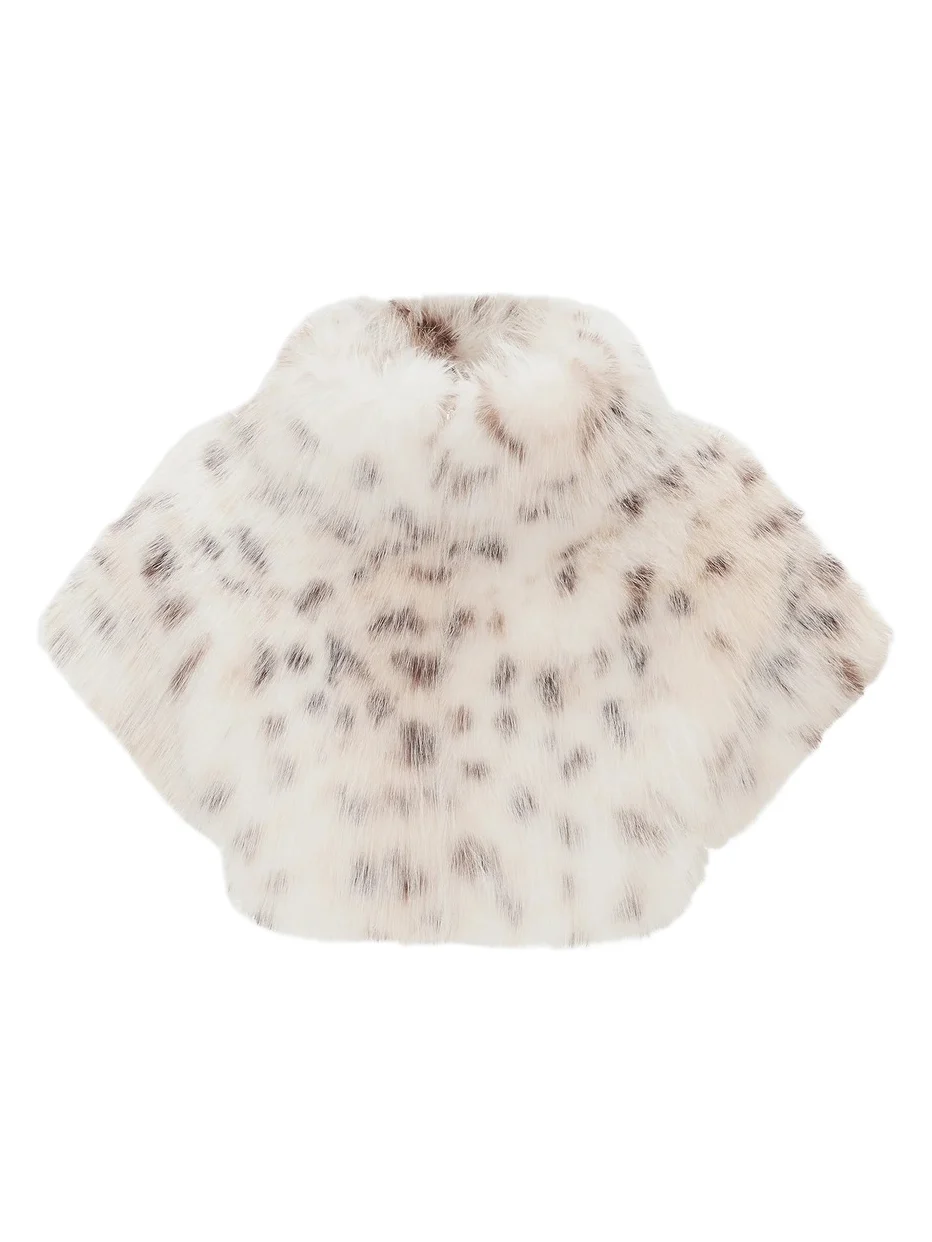 Women's Faux Fur Lynx Belly Bolero Coat Women's Faux Fur Lynx Belly Bolero Coat